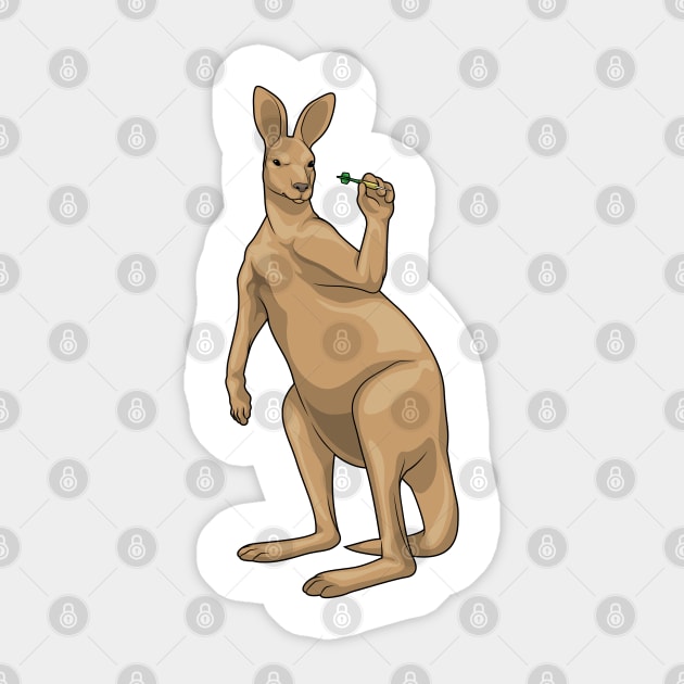 Kangaroo Darts Dart Sticker by Markus Schnabel